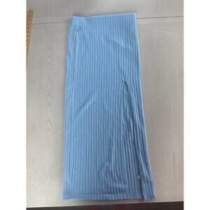 Out from Under Urban Outiftters Blue Maxi Skirt Slit Romantic Baddie Angelcore